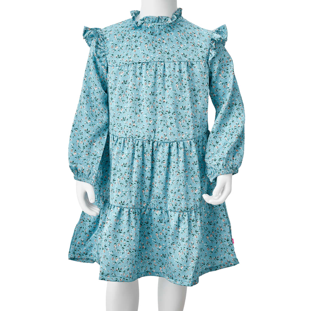 Kinderkleid mit Langen Ärmeln Blau 140