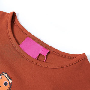 Kinder-Langarmshirt Cognac 128