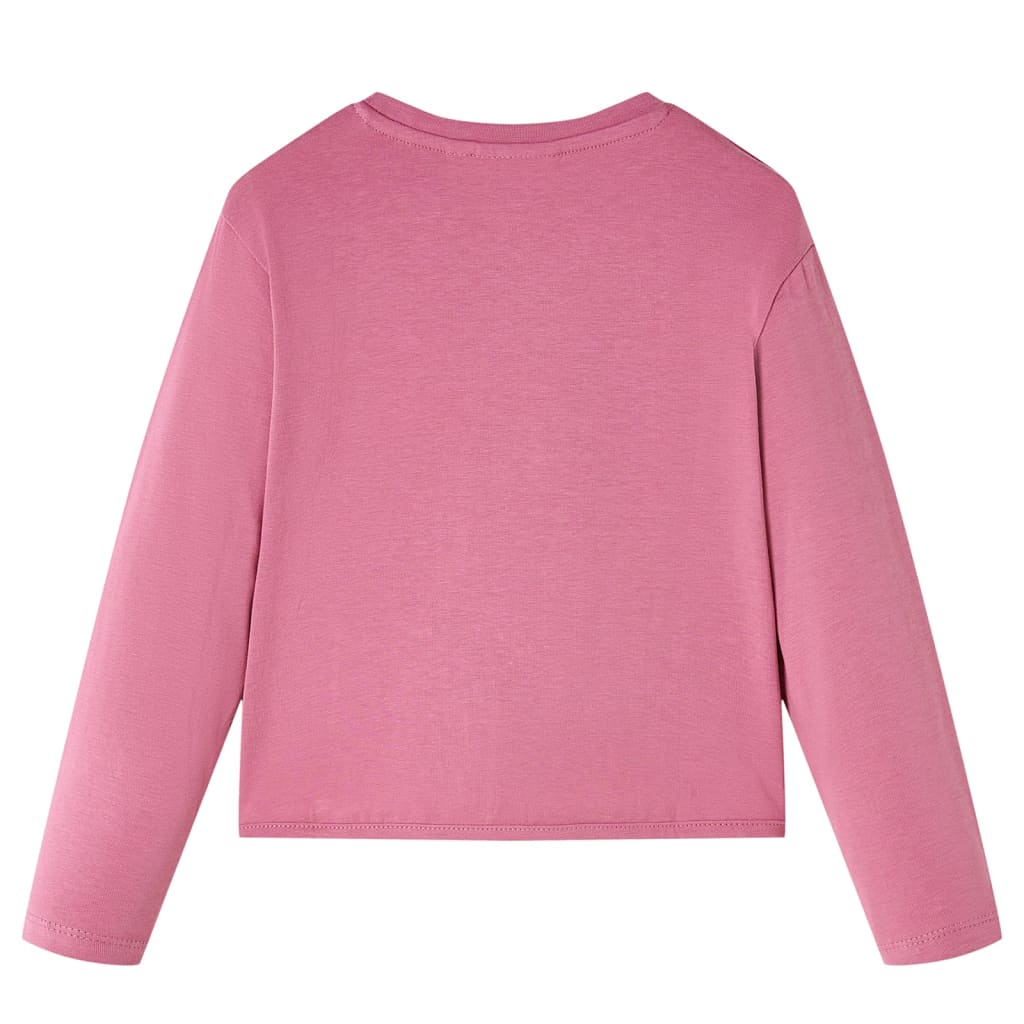 Kinder-Langarmshirt Himbeerrosa 92