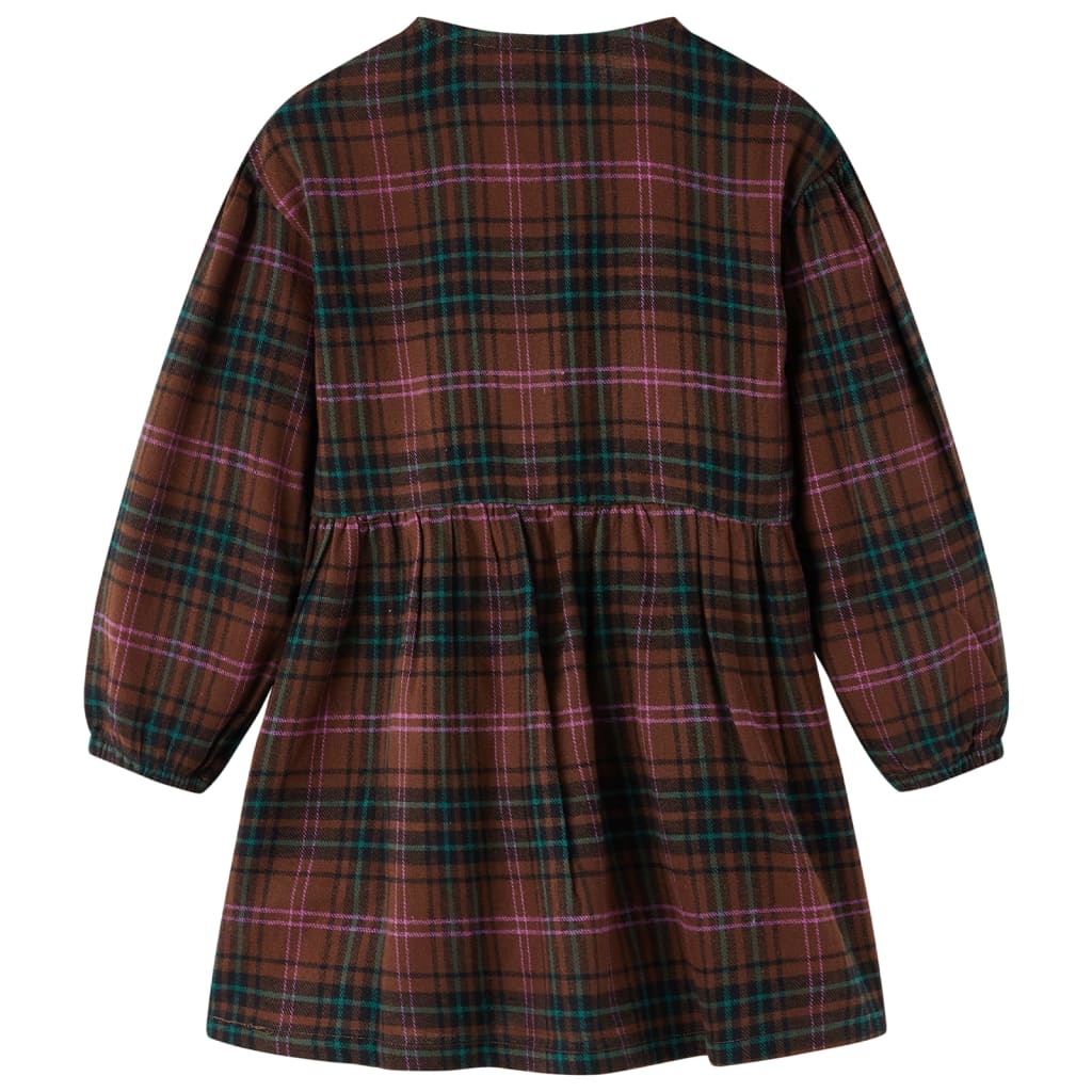 Kinderkleid mit Langen Ärmeln Cognac 128