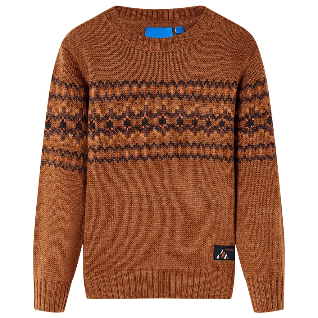 Kinderpullover Gestrickt Cognac 104