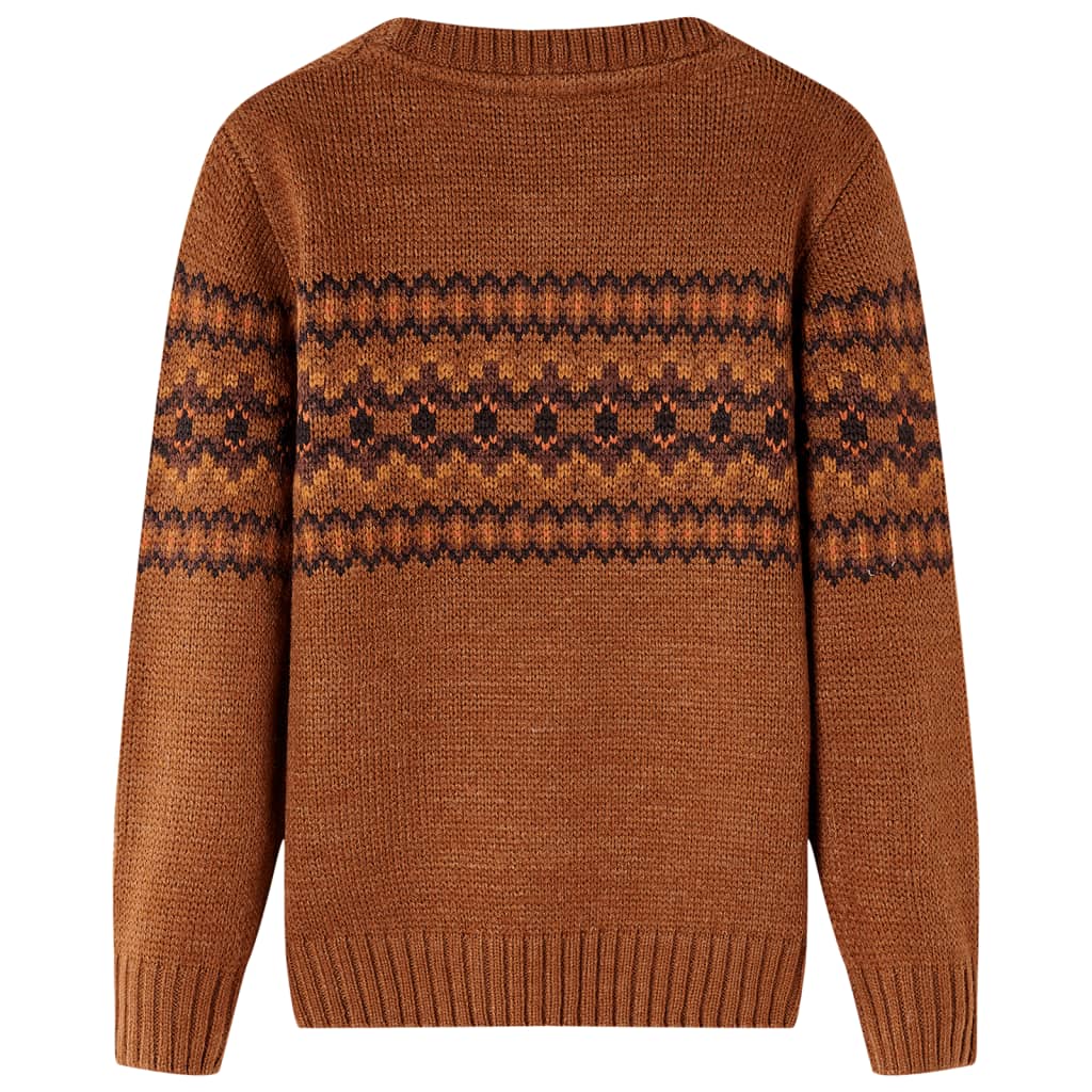 Kinderpullover Gestrickt Cognac 104