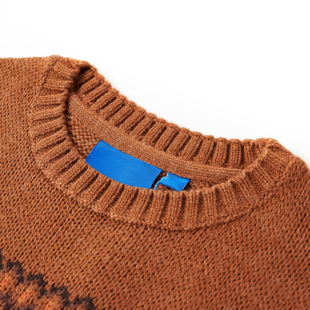 Kinderpullover Gestrickt Cognac 104