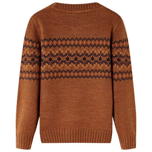 Kinderpullover Gestrickt Cognac 128