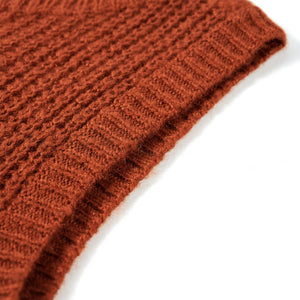 Kinder-Pulloverweste Gestrickt Cognac 116 Stilecasa