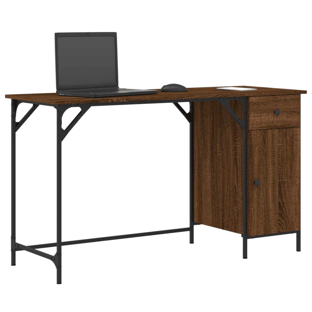 vidaXL Computertisch Braun Eiche-Optik 131x48x75 cm Holzwerkstoff