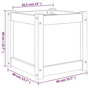 Pflanzkübel 40x40x40 cm Massivholz Douglasie