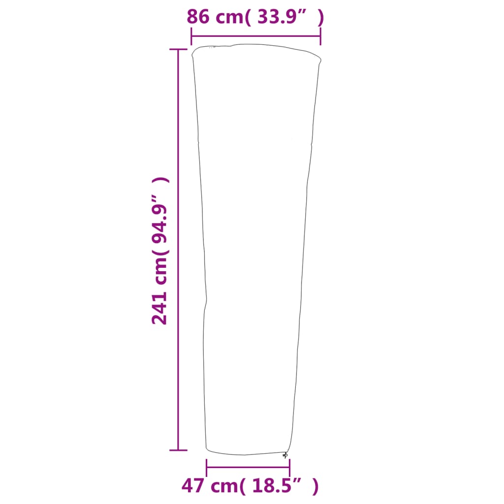 Heizstrahler-Abdeckungen 2 Stk. Pyramidenform 86x47x241 cm 420D