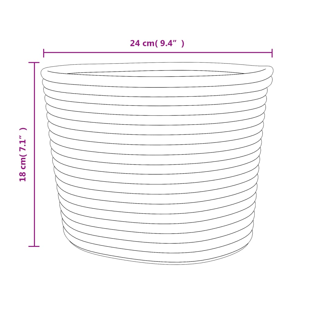 vidaXL Aufbewahrungskörbe 2 Stk. Grau und Weiß Ø24x18 cm Baumwolle