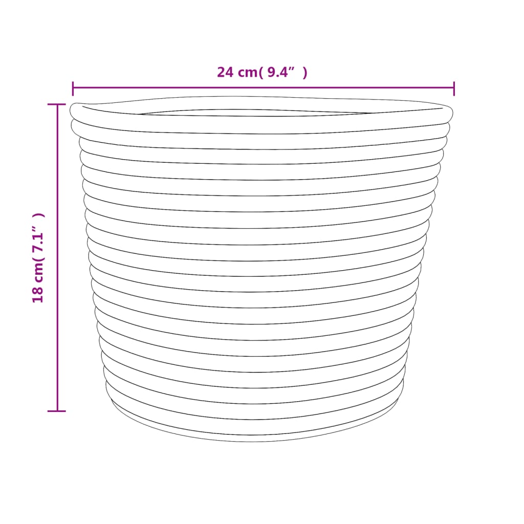 vidaXL Aufbewahrungskörbe 2 Stk. Braun und Weiß Ø24x18 cm Baumwolle