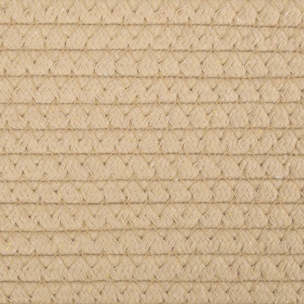 Aufbewahrungskorb Beige und Weiß Ø40x25 cm Baumwolle Stilecasa