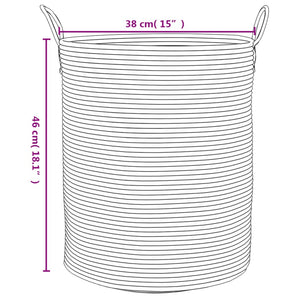 vidaXL Aufbewahrungskorb Grau und Weiß Ø38x46 cm Baumwolle