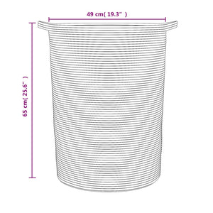 vidaXL Aufbewahrungskorb Braun und Weiß Ø49x65 cm Baumwolle