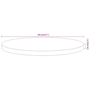 vidaXL Tischplatte Ø40x3,8 cm Rund Massivholz Akazie