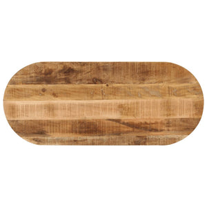 vidaXL Tischplatte 80x40x2,5 cm Oval Raues Massives Mangoholz