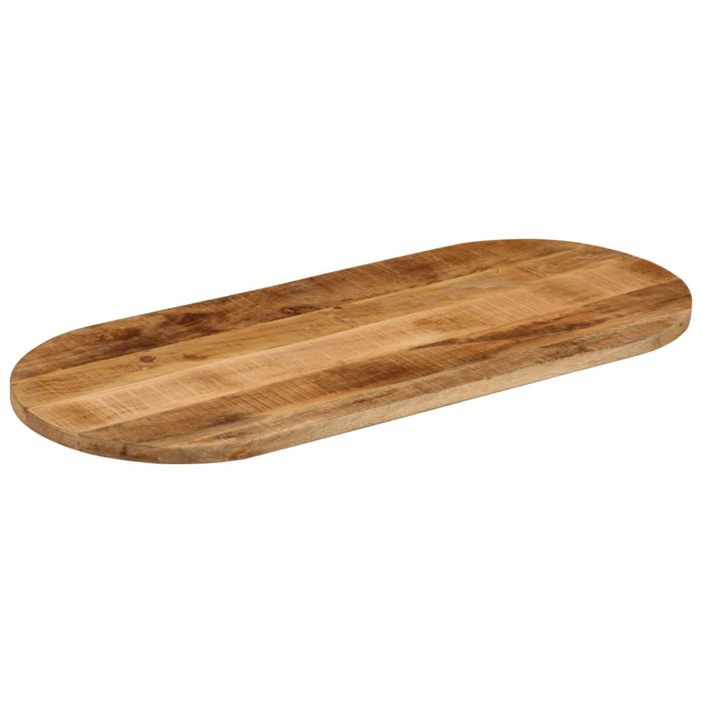 vidaXL Tischplatte 80x40x2,5 cm Oval Raues Massives Mangoholz