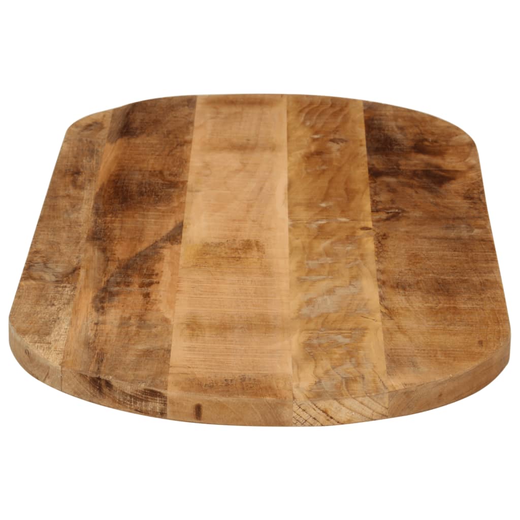 vidaXL Tischplatte 140x50x2,5 cm Oval Raues Massives Mangoholz