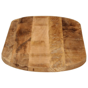 vidaXL Tischplatte 140x50x2,5 cm Oval Raues Massives Mangoholz