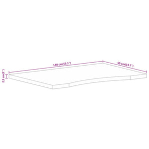 vidaXL Schreibtischplatte mit Aussparung 140x50x2,5cm Massivholz Mango