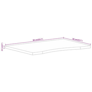 vidaXL Schreibtischplatte mit Aussparung 90x50x2,5 cm Massivholz Mango