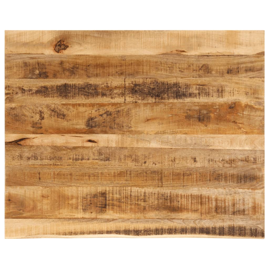 vidaXL Tischplatte 90x80x3,8 cm Baumkante Massivholz Raues Mangoholz