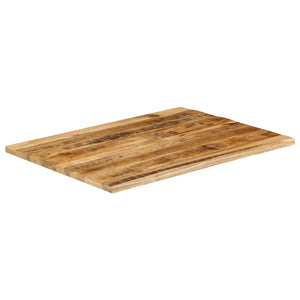 vidaXL Tischplatte 90x80x3,8 cm Baumkante Massivholz Raues Mangoholz