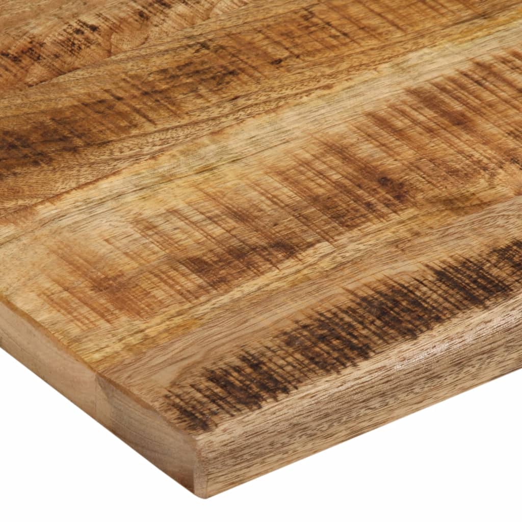 vidaXL Tischplatte 90x80x3,8 cm Baumkante Massivholz Raues Mangoholz