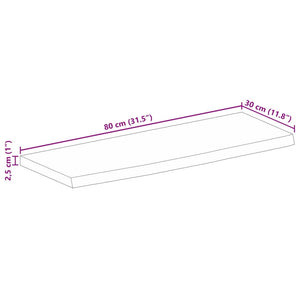 vidaXL Tischplatte mit Baumkante 80x30x2,5 cm Massivholz Mango