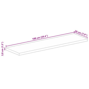 vidaXL Tischplatte 100x20x3,8 cm Rechteckig Massivholz Akazie