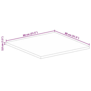 vidaXL Tischplatte 80x80x3,8 cm Quadratisch Massivholz Akazie