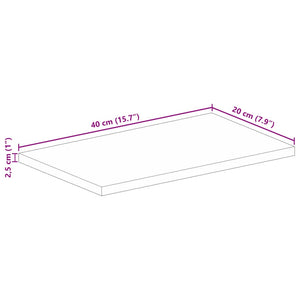 vidaXL Tischplatte 40x20x2,5 cm Rechteckig Altholz Massiv