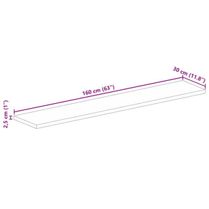 vidaXL Tischplatte 160x30x2,5 cm Rechteckig Altholz Massiv