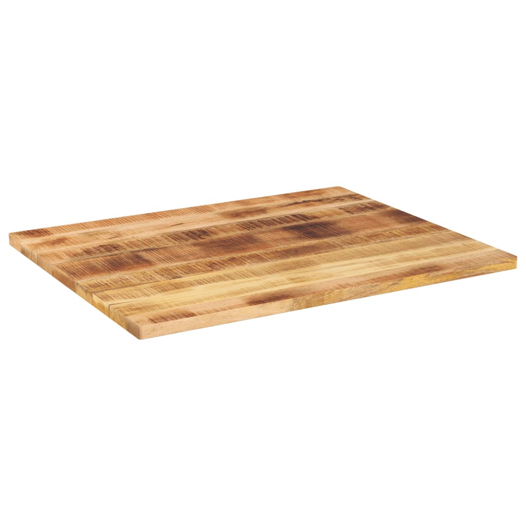 vidaXL Tischplatte 110x80x2,5 cm Rechteckig Raues Massivholz Mango