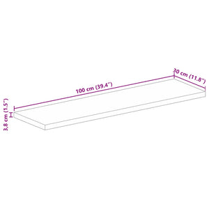 vidaXL Tischplatte 100x30x3,8 cm Rechteckig Massivholz Mango