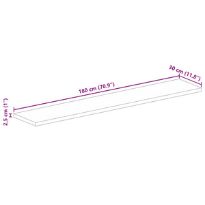 vidaXL Tischplatte 180x30x2,5 cm Rechteckig Massivholz Mango