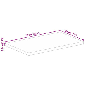 vidaXL Tischplatte 60x20x3,8 cm Rechteckig Massivholz Mango