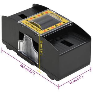 vidaXL Automatischer Kartenmischer Schwarz 2 Decks