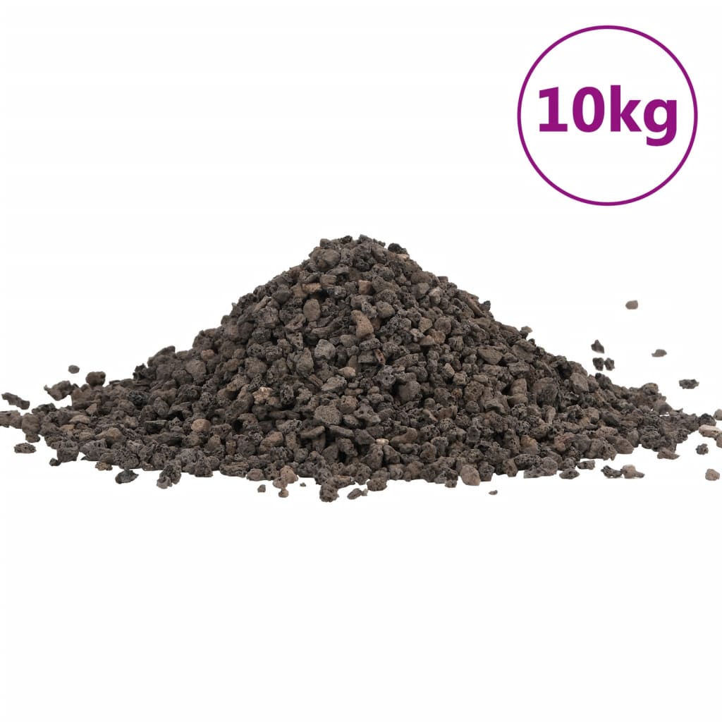 vidaXL Basalt-Kies 10 kg Schwarz 5-8 mm