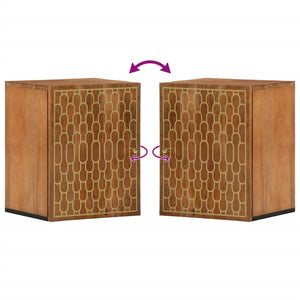 vidaXL Bad-Wandschrank 38x33x48 cm Massivholz Mango