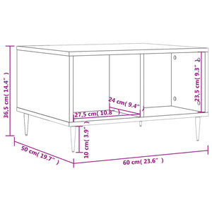 vidaXL Couchtisch Grau Sonoma 60x50x36,5 cm Holzwerkstoff