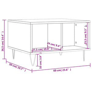 vidaXL Couchtisch Grau Sonoma 60x50x36,5 cm Holzwerkstoff