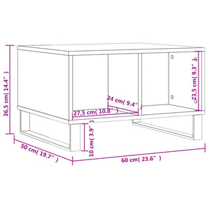 vidaXL Couchtisch Hochglanz-Weiß 60x50x36,5 cm Holzwerkstoff