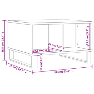 vidaXL Couchtisch Betongrau 60x50x36,5 cm Holzwerkstoff