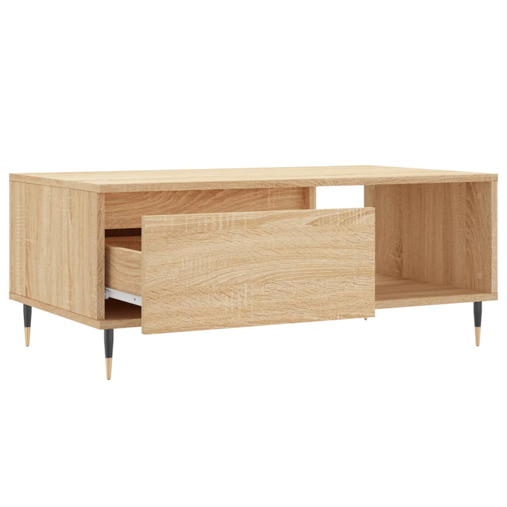 vidaXL Couchtisch Sonoma-Eiche 90x50x36,5 cm Holzwerkstoff