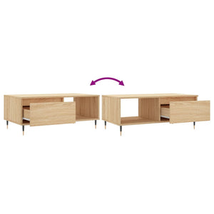 vidaXL Couchtisch Sonoma-Eiche 90x50x36,5 cm Holzwerkstoff