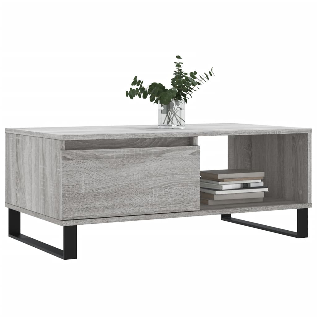 Couchtisch Grau Sonoma 90x50x36,5 cm Holzwerkstoff Stilecasa