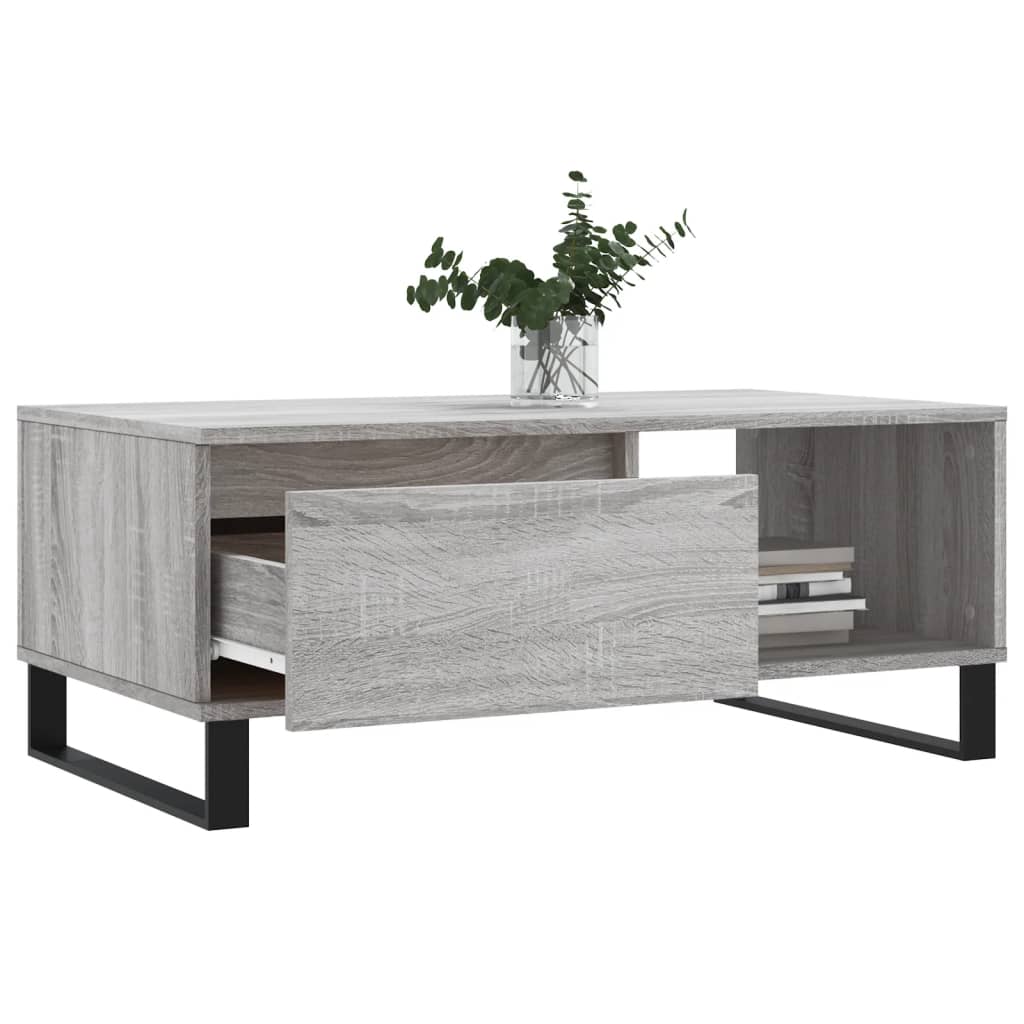 Couchtisch Grau Sonoma 90x50x36,5 cm Holzwerkstoff Stilecasa