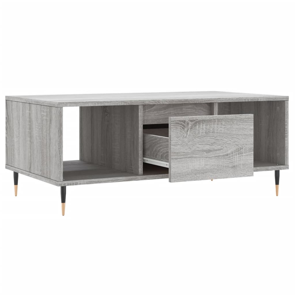 vidaXL Couchtisch Grau Sonoma 90x50x36,5 cm Holzwerkstoff