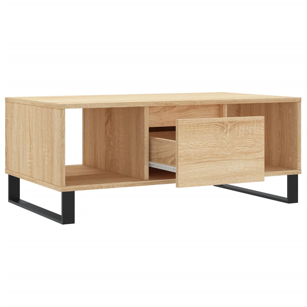 vidaXL Couchtisch Sonoma-Eiche 90x50x36,5 cm Holzwerkstoff