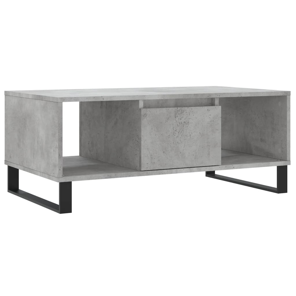 Couchtisch Betongrau 90x50x36,5 cm Holzwerkstoff Stilecasa